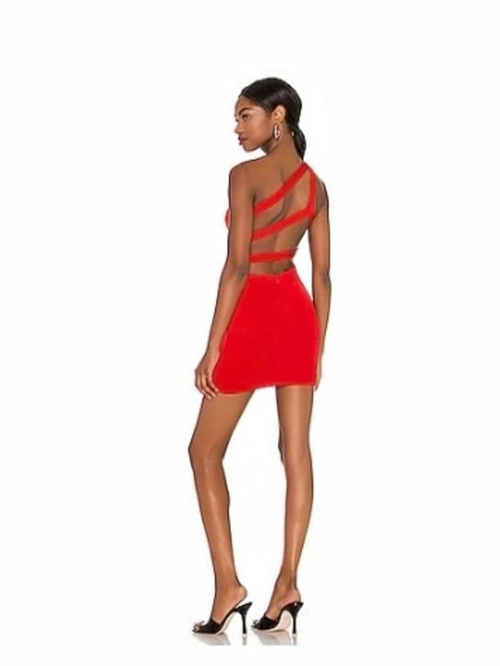 superdown Rockie One Shoulder Dress Red Mini Size Medium